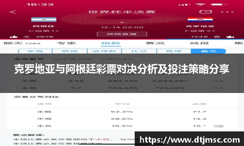 克罗地亚与阿根廷彩票对决分析及投注策略分享