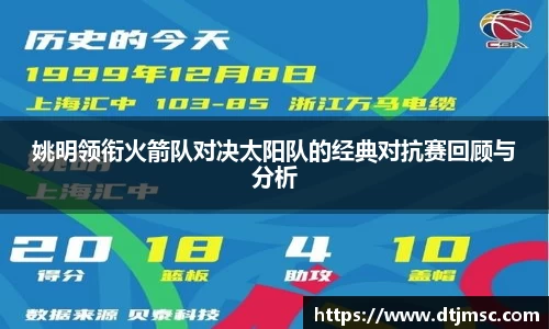 姚明领衔火箭队对决太阳队的经典对抗赛回顾与分析